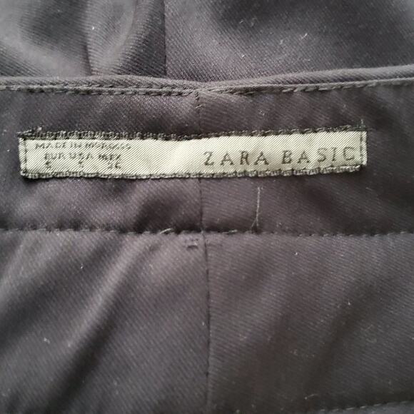 Zara Basic Black Ankle Trousers Size S - Picture 6 of 8